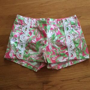 Lilly Pulitzer Liza Shorts Hotty Pink Size 00